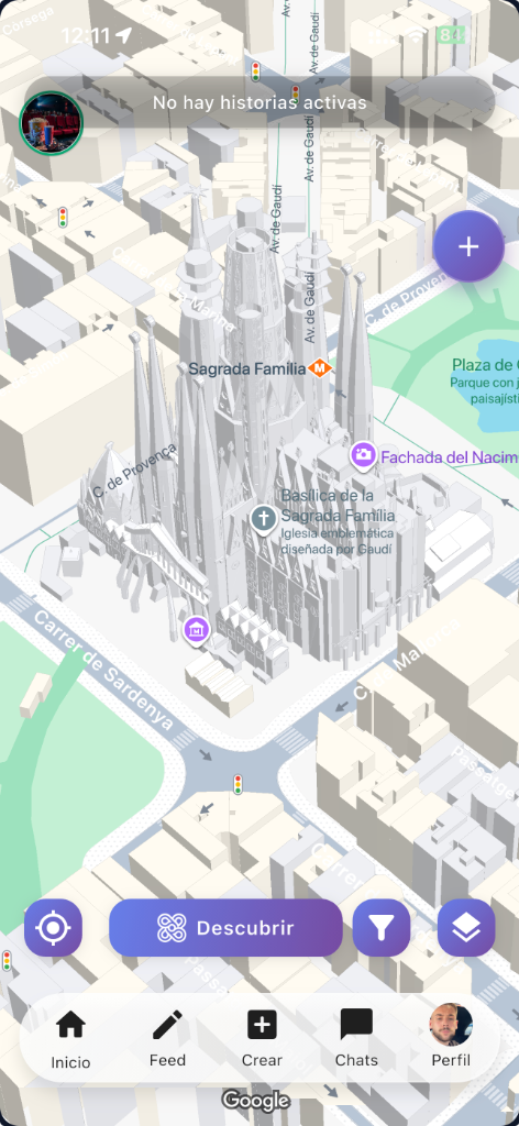 Meypi App Interface - Sagrada Familia